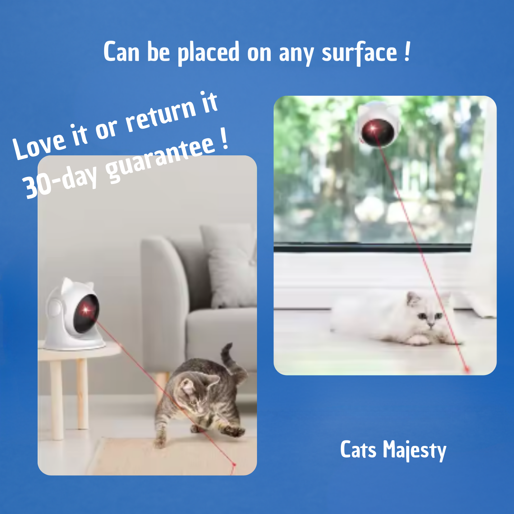 Jouet automatique pour chat. Laser rouge pour chat 